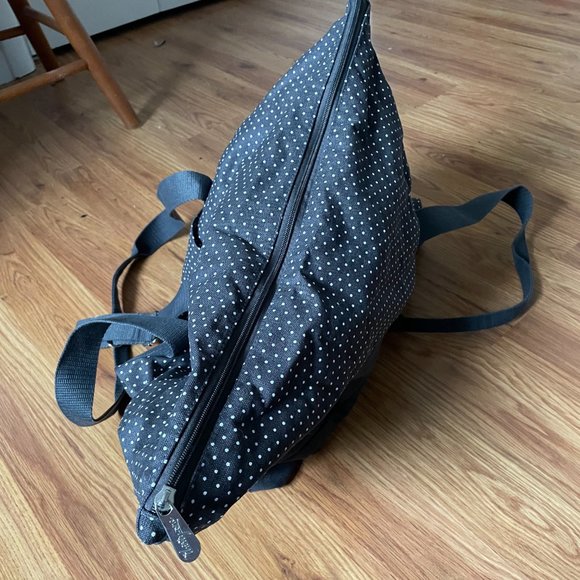 thirty one Fold Over Weekender in Charcoal City Swiss Dot - Picture 11 of 12
